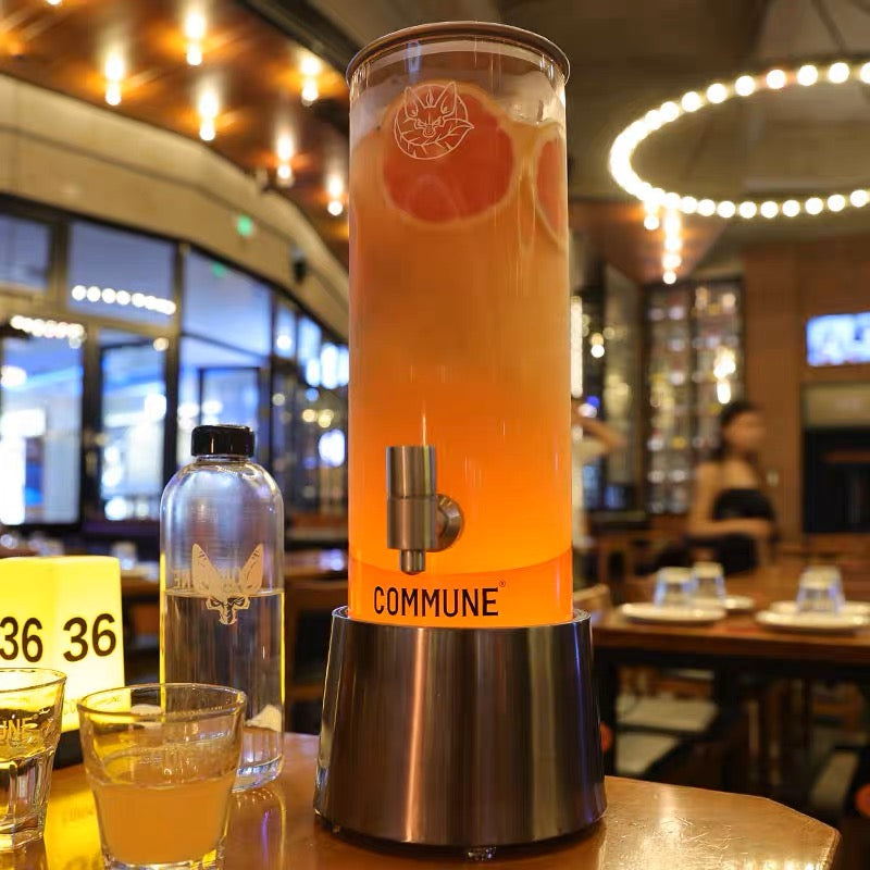 Beer Giraffe Dispenser, 100oz/3.2 qt Mimosa Tower Dispenser with Ice Tube  and LED Light, 3L Tabletop Drink Tower Dispenser for Beer, Margarita
